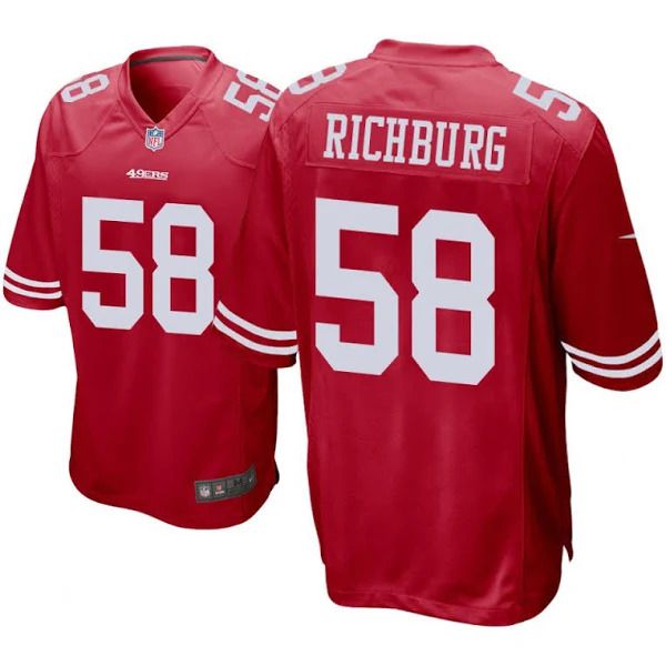 Men San Francisco 49ers #58 Weston Richburg Nike Scarlet Game Player NFL Jersey